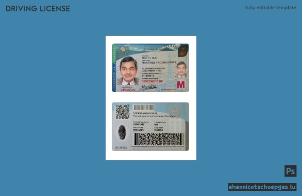 Beispielansicht des guatemaltekischen Führerscheins (2021 bis heute)